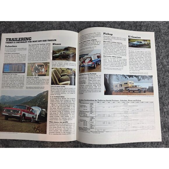 Chevrolet 1973 Recreational Vehicles Sales Brochure Vintage Promo Advertising - Picture 4 of 5